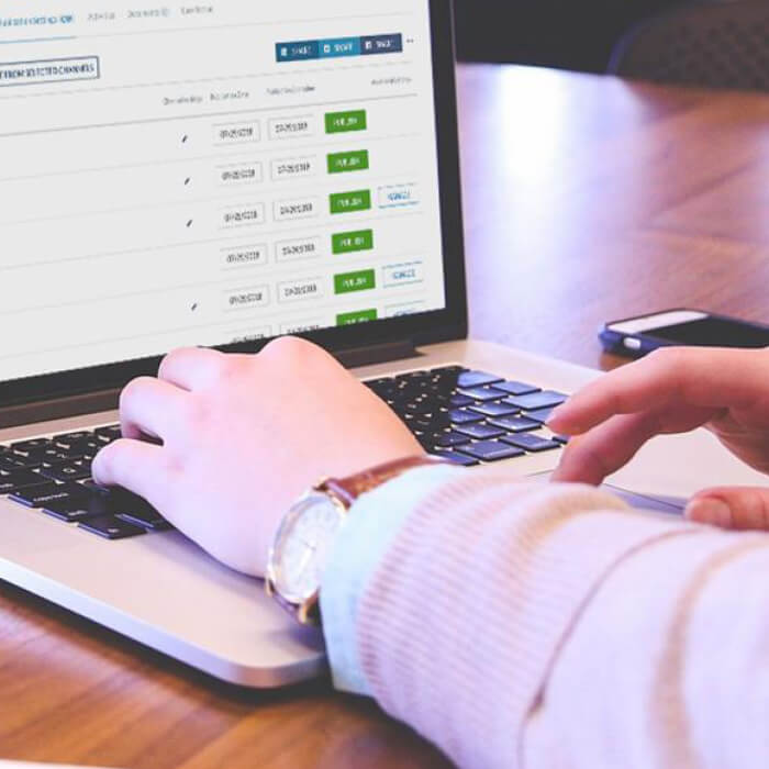 Person working on computer